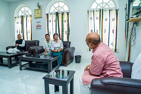 N Biren Singh meeting with representatives of different students' unions